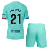 Officiële Voetbalshirt + Korte Broek FC Barcelona Frenkie de Jong 21 Derde 2023-24 - Kids